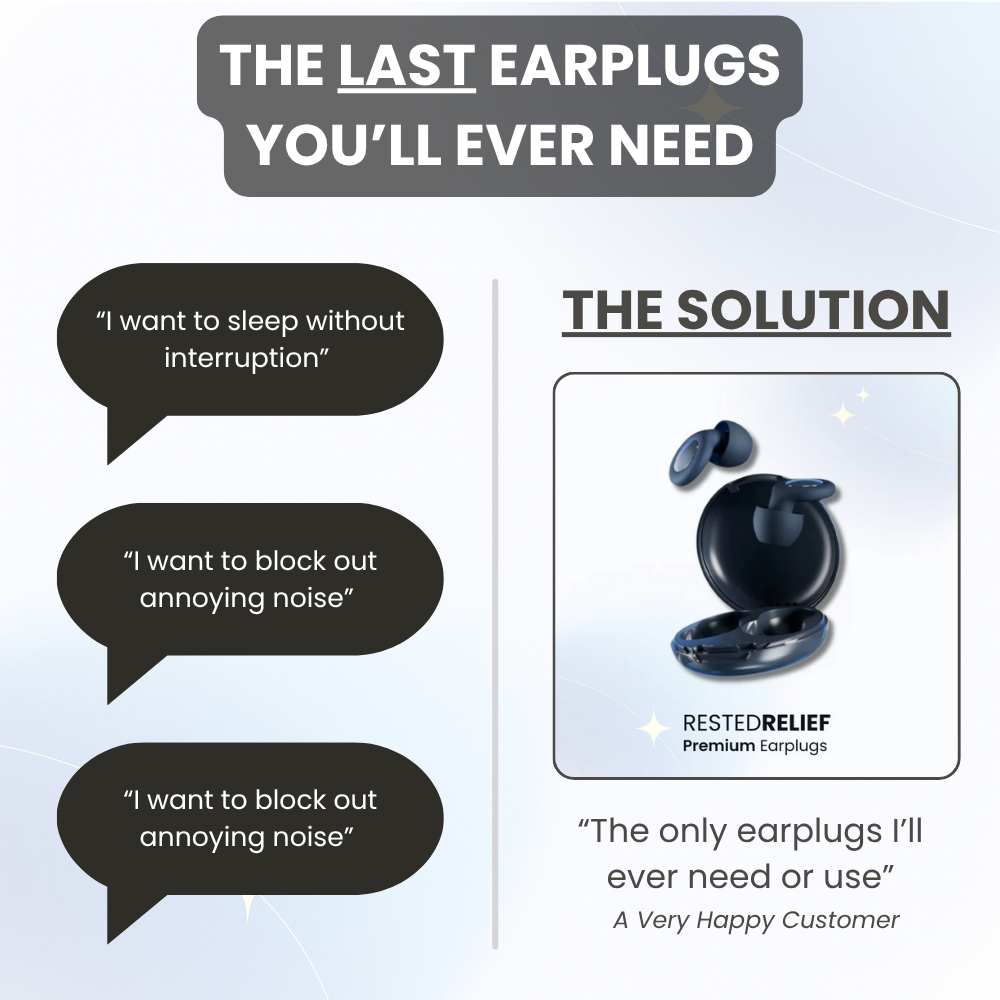 RestedRelief® Premium Earplugs